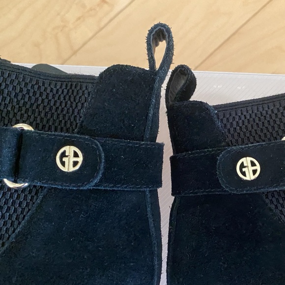 Gianni Bini Suede Leather Black Ankle Boots - Picture 8 of 8
